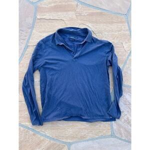 Grayers Men's Long Sleeve Polo Shirt Blue Casual Cotton Blend Large